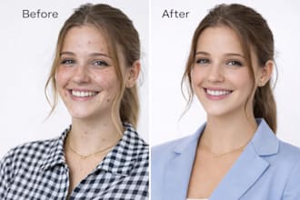 do professional linkedin and business headshot retouching