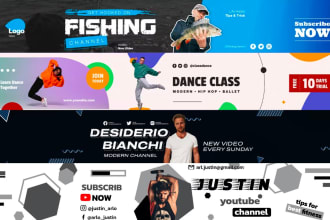 design unique channel art youtube or twitch banner
