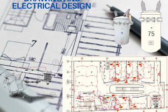 design and draw in autocad plans of electrical installations of a building