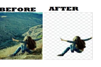 remove the background of 10 images just an 30 minutes