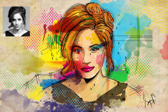 make digital water color illustrations for you