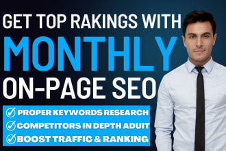 complete monthly onpage SEO and technical optimization services for wordpress