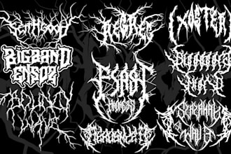 design black metal, slamming, gore grind, death metal logo