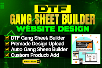 devlop your dtf printing website with gang sheet builder
