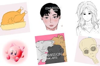sketch paint draw any digital art commission nsfw
