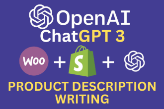 write product description for e commerce store shopify or wocommerce by chat gpt