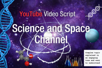write youtube script for tech, space and science channel
