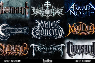 design a logo for your power, folk, or symphonic metal band