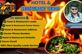create worldwide hotels and restaurants leads