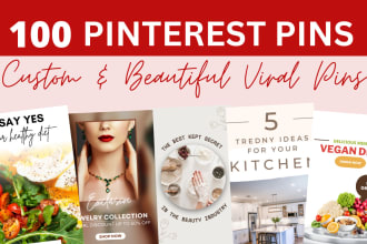 design 100 professional pinterest pins for business marketing