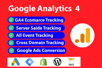 setup g4 google analytics 4, ads conversion, ecommerce tracking via GTM