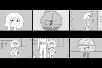 draw storyboard for animation, film and commercial