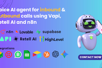 make an ai voice agent using retell, vapi, n8n