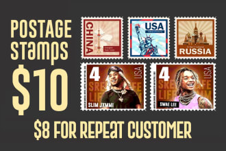 custom postage stamp design