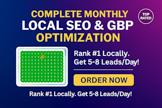 do complete monthly local SEO service and gbp gmb optimization