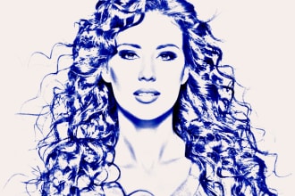 draw realistic pencil sketch, drawing, line art and illustration