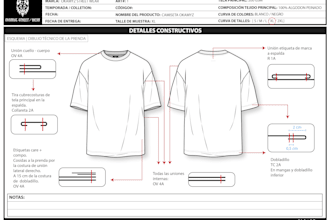 design a professional fashion tech pack