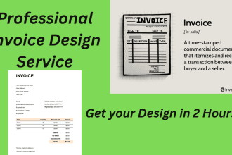 design invoice, order form, letterhead quotation and envelope postcard