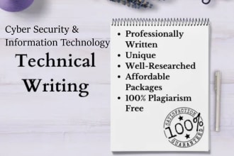 do technical writing on cyber security and information security related tasks