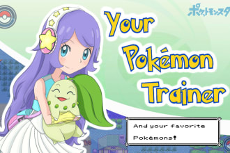 draw your dreamed pokemon trainer and your pokemons
