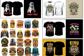 create custom halloween t shirt design for you