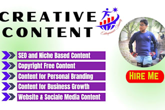 be your creative content development manager