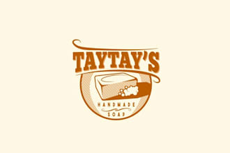 create an edgy and rustic illustration great logo for taytays soap