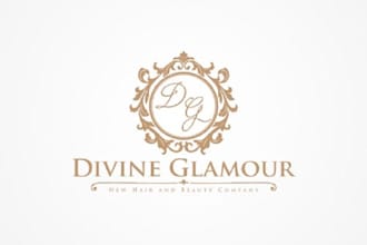 create me an amazing beautiful logo design for divine glamour