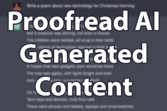 proofread and improvise ai generated content