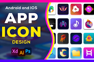 design modern and attractive app icon design for android and IOS store