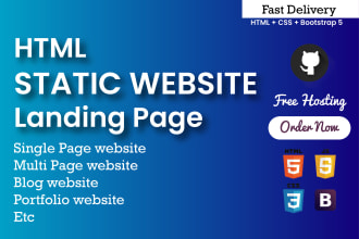 design and deploy static website on github pages