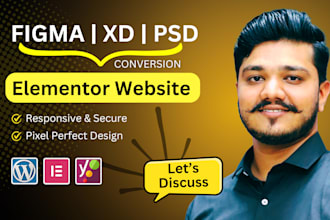 convert figma to wordpress, PSD to wordpress, figma to elementor