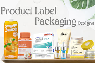 do product label, packaging design with print ready files