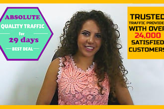 bring real visitors to your website or online store for 30 days