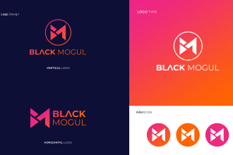 design custom logo with brand style guides and visual identity