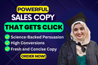 do high converting landing page copywriting and sales page copywriting