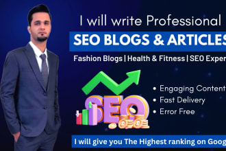 write fashion blogs and health or fitness articles