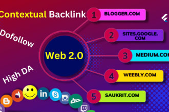 create manually web 2 0 blogs backlinks contextual high da