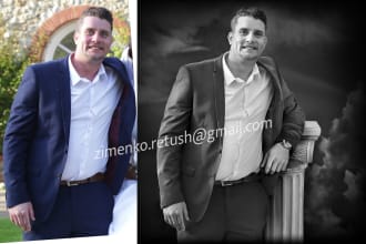 photo retouching for engraving headstone tombstones