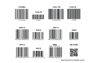create a barcode label and qr code, sticker tags