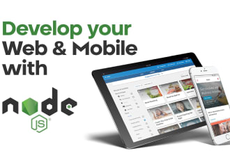 develop your web or rest api using nodejs on javascript
