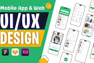 do attractive web UI UX design and mobile app UI UX design