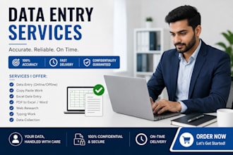 do data entry, data typing making presentation