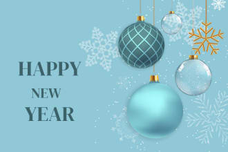 create eye catching flyer and happy new year card design