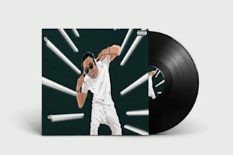design unique and detailed cartoon or anime album cover art