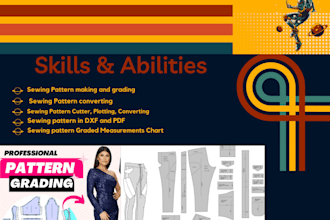 be a sewing pattern and 3d expert