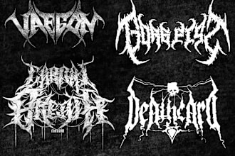 design brutal metal band logo for you