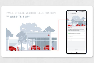 create vector illustration for website and app