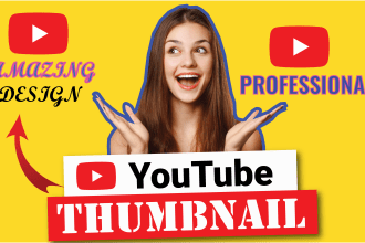 create a catchy youtube thumbnail design social media post