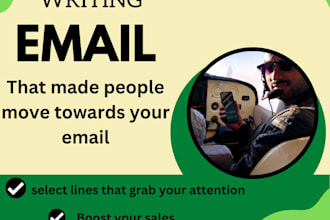 write emails to business and marketing  to build connections
